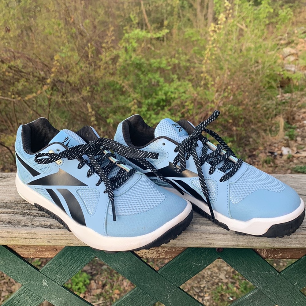Reebok Nano OG Fluid Black/Blue Sneakers Sz 6.5